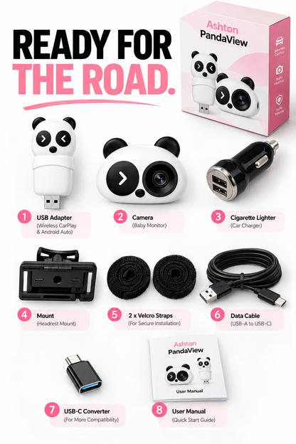PandaView — Wireless CarPlay & Baby Monitor