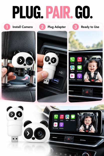 PandaView — Wireless CarPlay & Baby Monitor